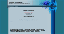 Desktop Screenshot of precisionpatternsinc.com